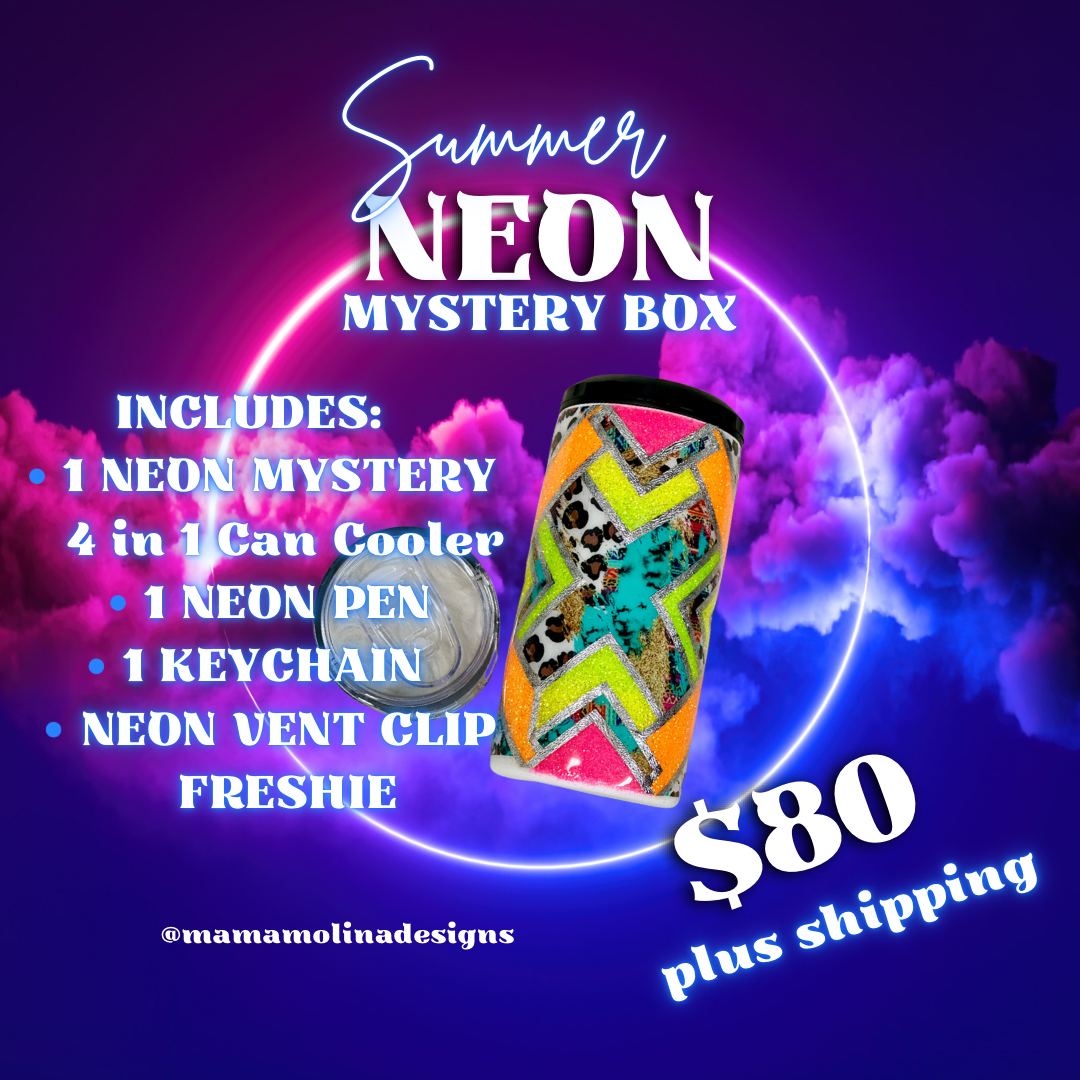 {SUMMER NEON} 4in1 CAN COOLER MYSTERY BOX