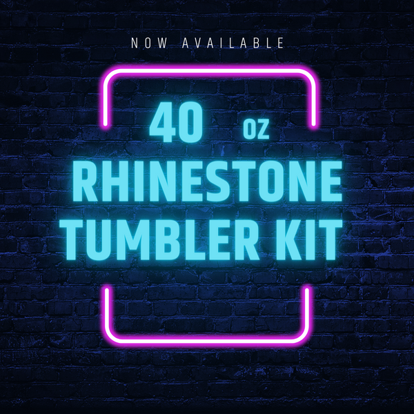 40oz Handled Rhinestone Tumbler Kit